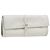 Christian Dior Trotter Canvas Roll Up Pouch White Silver Auth 192517A Silber Weiß