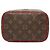 Necessaire Louis Vuitton Monogram Macassar Nice Mini marrone - vista 3