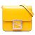 Borsa a tracolla Fendi in pelle gialla Crystal Fab Giallo