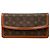 Borsa a pochette Louis Vuitton Monogram Pochette Dame PM Marrone