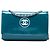 Borsa a tracolla Chanel CC Patent Wallet On Chain Blu