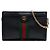 Borsa a tracolla Gucci Small Ophidia Chain in pelle di vitello nera con banda Web Nero