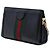 Borsa a tracolla Gucci Small Ophidia Chain in pelle di vitello nera con banda Web Nero - vista 2