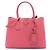 Sac à main double satchel Prada Medium Saffiano Cuir rose