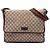 Borsa a tracolla con patta Gucci GG Canvas Web Beige