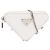 Borsa a tracolla Prada Mini Pouch in pelle spazzolata bianca con catena e triangolo Bianco