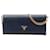 Borsa a tracolla Prada Saffiano Lux Wallet On Chain Blu