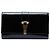 Clutch Saint Laurent Chyc Ligne in vernice nera Nero