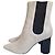 Autre Marque Donald Pliner Botines de cuero crema con tacón bloque Negro Crudo