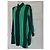 Autre Marque AMI Alexandre Mattiussi Abito Camicia Oversize a Righe Verde/Navy Blu scuro - vista 2