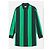 Autre Marque AMI Alexandre Mattiussi Abito Camicia Oversize a Righe Verde/Navy Blu scuro - vista 7