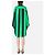 Autre Marque AMI Alexandre Mattiussi Abito Camicia Oversize a Righe Verde/Navy Blu scuro - vista 8