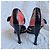 Escarpins Erdem cuir verni noir et imprimé floral Rouge Vert Gris - vue 5