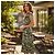 Bow Prada Midikleid Blumenprint Seidenjersey Braun Grün - Ansicht 5
