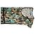 Bow Prada Midikleid Blumenprint Seidenjersey Braun Grün - Ansicht 9