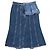 Falda midi de denim con volantes y paneles Alexander McQueen SS19 Azul