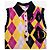 Vestido mini polo de golfe sem mangas com logo Argyle e cinto Dior by Galliano AW04 Amarelo - vista 3