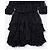 Dolce & Gabbana Chiffon-Sommer-Midikleid mit Rüschen aus den 2000ern Schwarz - Ansicht 4