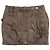 Minifalda cargo militar de cuero Dior by Galliano SS06 Castaño