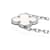 Van Cleef & Arpels Vintage Alhambra Bracelet in White Gold with Mother of Pearl Charm Silvery  - view 5
