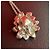 Collana Alexander McQueen con pendente teschio e fiore in argento - vista 4