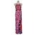 Christian Lacroix Maxikleid mit Blumenprint Schwarz Pink Weiß Blau Orange Lila
