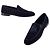 Mocassins Giorgio Armani en velours bleu monogramme
