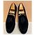 Mocassins Giorgio Armani en velours bleu monogramme - vue 2