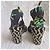 Proenza Schouler Sandali Espadrillas Zeppa Floral Faille Nero Bianco Verde - vista 5