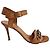 Céline Celine Sandali in pelle con catena Marrone