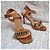 Céline Celine Sandali in pelle con catena Marrone - vista 3