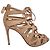 Alexandre Birman Sapatos de Salto Cage em Couro Bege