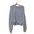 Autre Marque MURUA Bicolor MIX Shaggy Knit Pullover Sweater Blue Navy blue