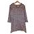 Autre Marque Chesty Tweed-Kleid mit V-Ausschnitt und Fransen Braun