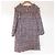 Autre Marque Chesty Tweed-Kleid mit V-Ausschnitt und Fransen Braun - Ansicht 2