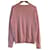 Autre Marque Mila Owen Wool Blend Basic Crew Knit Rosa
