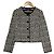 Autre Marque Chaqueta sin cuello de jacquard pied-de-poule M'S GRACY Negro