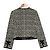 Autre Marque Chaqueta sin cuello de jacquard pied-de-poule M'S GRACY Negro - vista 2