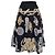 Autre Marque Samantha Sung New York Falda Midi Estampada de Algodón Negro Blanco Dorado Gris