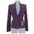 Autre Marque Valentino Roma Blazer de gamuza adornado Púrpura