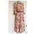 Riani Midi-Kleid mit Blumenprint und Stufenrock Pink Weiß Rot Grün Lila - Ansicht 3