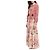 Riani Midi-Kleid mit Blumenprint und Stufenrock Pink Weiß Rot Grün Lila - Ansicht 6