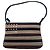 Burberry Borsa a tracolla in camoscio a righe con borchie Marrone Nero Beige