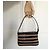Burberry Borsa a tracolla in camoscio a righe con borchie Marrone Nero Beige - vista 5