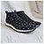 Jimmy Choo Sneakers in maglia con borchie nere Nero - vista 3