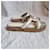 Céline Celine Sandali wedge espadrillas Bianco Blu Beige - vista 4