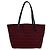 Fendi Vintage Zucchino FF Pattern Canvas Leder Tote Bag Schwarz Rot