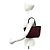 Fendi Vintage Zucchino FF Pattern Canvas Leder Tote Bag Schwarz Rot - Ansicht 2