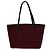Fendi Vintage Zucchino FF Pattern Canvas Leder Tote Bag Schwarz Rot - Ansicht 3