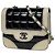 Chanel Chocolate Bar Schultertasche Schwarz Roh